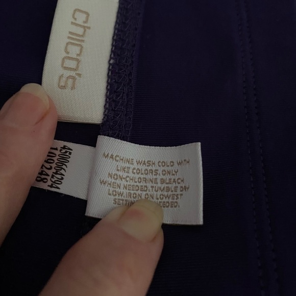 Chico’s Purple Adjustable Tank Top | Size 1 Small | Stretchy Nylon Blend - Picture 8 of 8